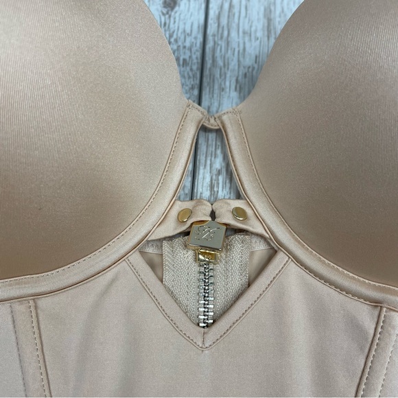 HONEY BIRDETTE 32DD 70E bustier corset shaper top push up nude skin color - Picture 9 of 9